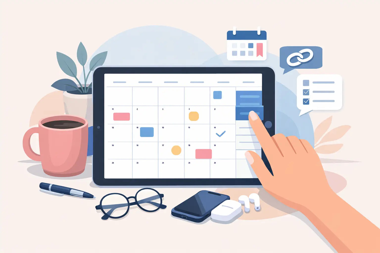 Dated iPad Planner With Hyperlinks for Moms