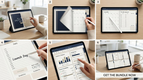 All-in-One Digital Planner Bundle — Daily, Weekly, Monthly & Budget