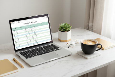 Business Finance Tracker Pro™ | Small Business Bookkeeping Excel & Google Sheets | 12-in-1 P&L, Cash Flow, Budget & Invoice Tracker